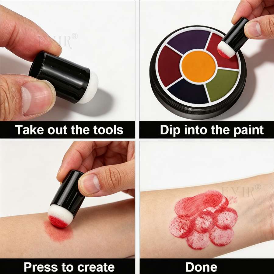 6 Colors Face Body Paint Palet - Cosplay Prop Paint review and price