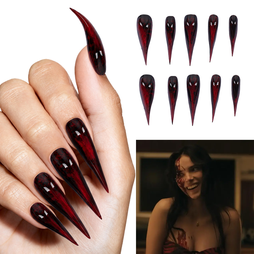 Nikki Cosplay Red False Nails  - Cosplay Prop Painting review and price
