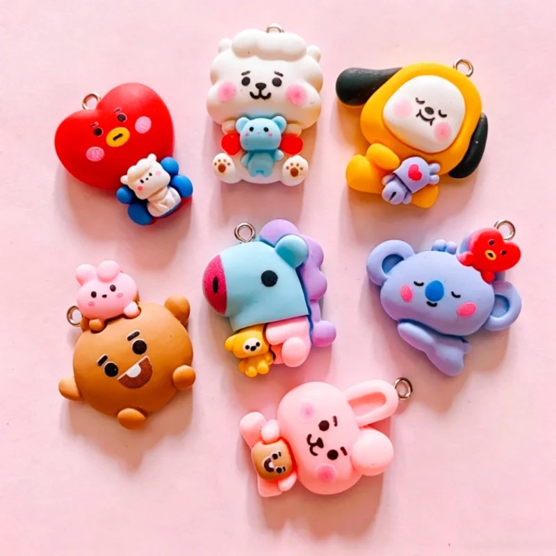 100PCS BT21 Resin Charms DIY C - Cosplay Prop Making review and price